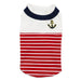 NAUTICAL STRIPPED DOG TANK, Shirts Tanks & Tees - Bones Bizzness