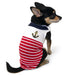 NAUTICAL STRIPPED DOG TANK, Shirts Tanks & Tees - Bones Bizzness