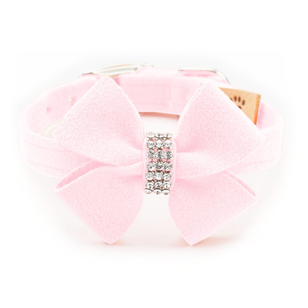 PUPPY PINK NOUVEAU BOW DOG COLLARS