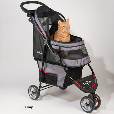 REGAL PLUS PET STROLLER - GREY, STROLLERS - Bones Bizzness