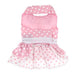 POLKA DOT AND LACE DOG DRESS SET WITH LEASH-PINK, Dress - Bones Bizzness