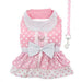 POLKA DOT AND LACE DOG DRESS SET WITH LEASH-PINK, Dress - Bones Bizzness