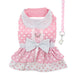 POLKA DOT & LACE DOG DRESS W/LEASH - PINK, Dress - Bones Bizzness