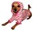 PINK STRIPE CHERRY DOG HOODIE
