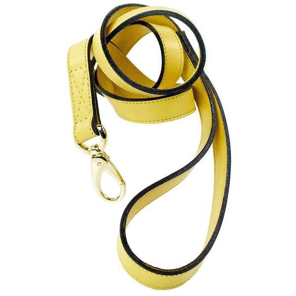 HAMILTON COLLECTION DOG LEAD IN CANARY YELLOW, Leash - Bones Bizzness