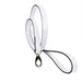 HAUTE COUTURE ART DECO DOG LEAD IN WHITE PATENT/NICKEL, Leash - Bones Bizzness