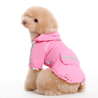 POCKET PACKAWAY DOG RAINCOAT V2 (PINK/ORANGE/RED), Raincoat - Bones Bizzness