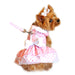 POLKA DOT & LACE DOG DRESS W/LEASH - PINK, Dress - Bones Bizzness