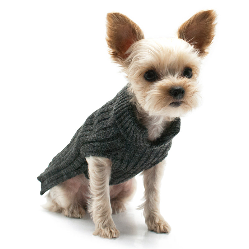 PP Basic Turtleneck Charcoal DOG SWEATER