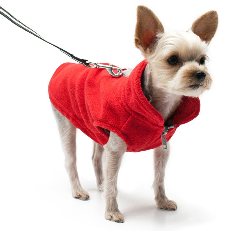 ESSENTIAL FLEECE DOG COAT VEST - RED