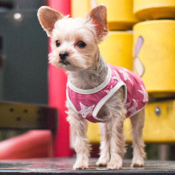 STARRY PINK DOG TEE, Shirts Tanks & Tees - Bones Bizzness