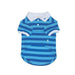 STRIPE POLO SHIRT BLUE, Shirts Tanks & Tees - Bones Bizzness