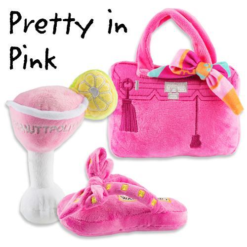 PRETTY IN PINK DOG TOY BUNDLE