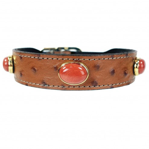 PRIVATE RESERVE IN RED JASPER DOG COLLAR