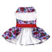 PURPLE & RED FLORAL DOG DRESS WITH MATCHING LEASH