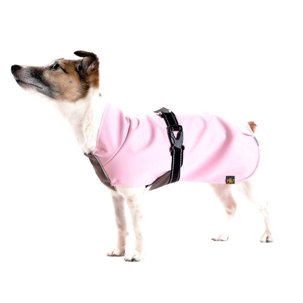 PINK/GRAPHITE BEAN RAIN PAW DOG COAT