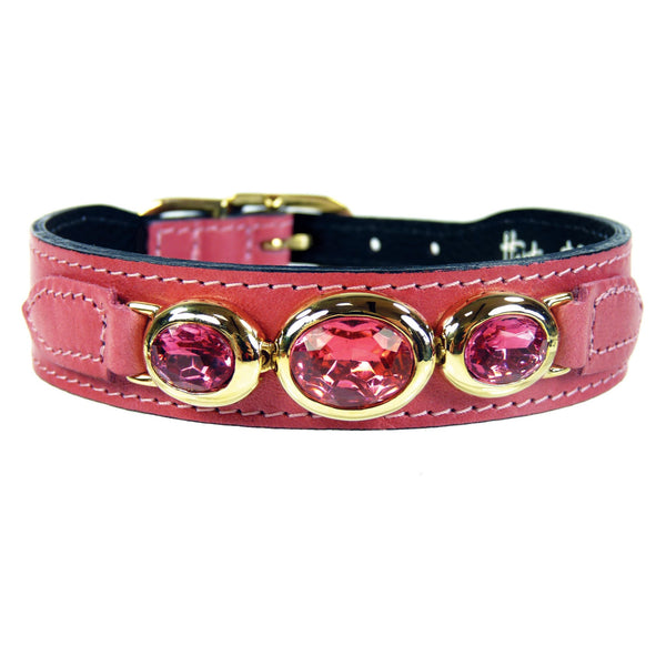 REGENCY IN PETAL PINK DOG COLLAR, Collars - Bones Bizzness