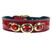 REGENCY IN RUBY RED DOG COLLAR, Collars - Bones Bizzness