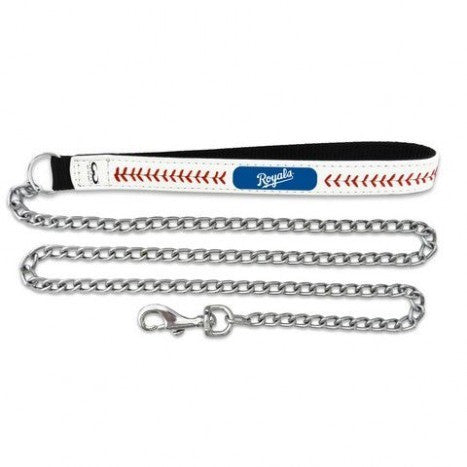 KANSAS CITY ROYALS DOG LEASH- LEATHER, MLB - Bones Bizzness