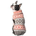 PEACH FAIRISLE DOG SWEATER, Sweaters - Bones Bizzness