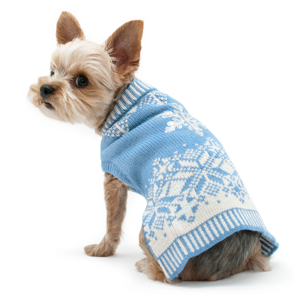 SHINY SNOWFLAKE DOG SWEATER