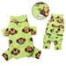 SILLY MONKEY FLEECE TURTLENECK DOG PAJAMAS - LIME, PAJAMAS - Bones Bizzness