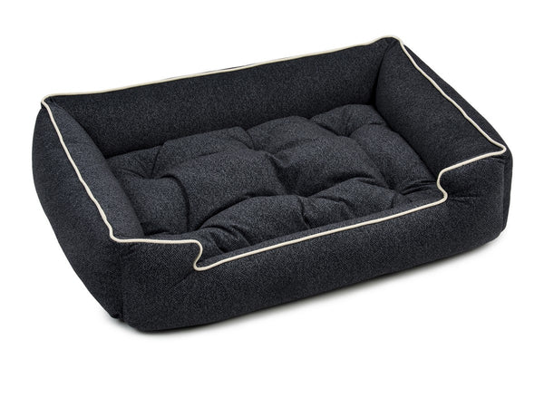 HERRINGBONE TWILIGHT SLEEPER DOG BED, Beds - Bones Bizzness
