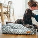 SOLSTICE LOUNGE DOG BED - MUSTARD/PEBBLE GREY