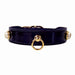 SOUTH SEAS DOG LEAD IN BLACK PATENT LEATHER & GOLD, Leash - Bones Bizzness