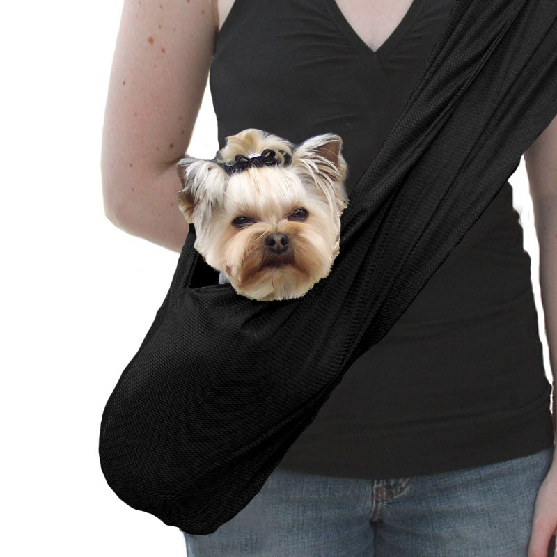 SUSAN LANCI DOG CARRIER SPORTS SLING - BLACK, Carriers - Bones Bizzness