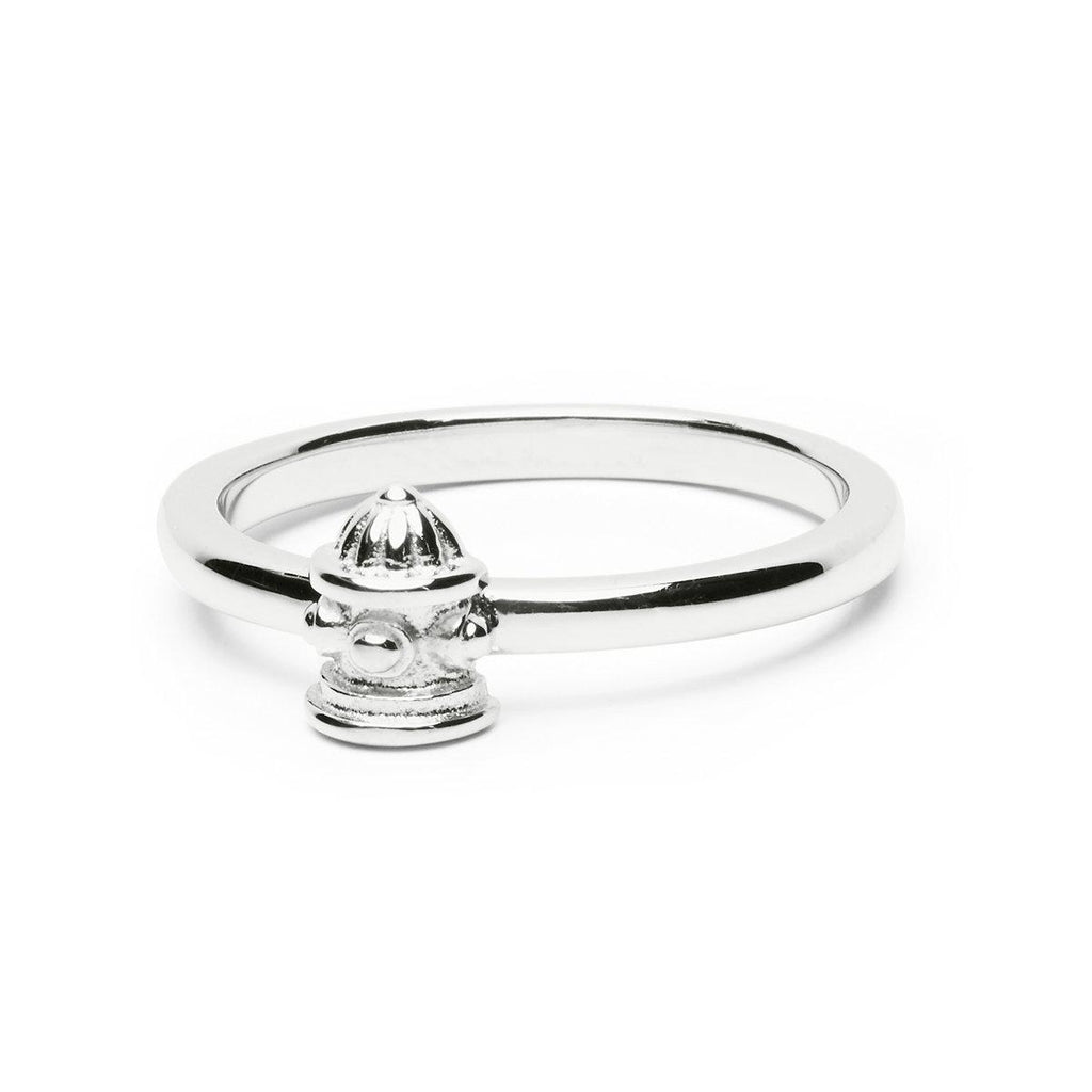 STERLING SILVER FIRE HYDRANT STACK RING