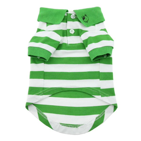 GREEN & WHITE POLO DOG SHIRT, Shirts Tanks & Tees - Bones Bizzness