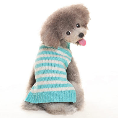 BLUE STRIPY LOVER DOG SWEATER, Sweaters - Bones Bizzness