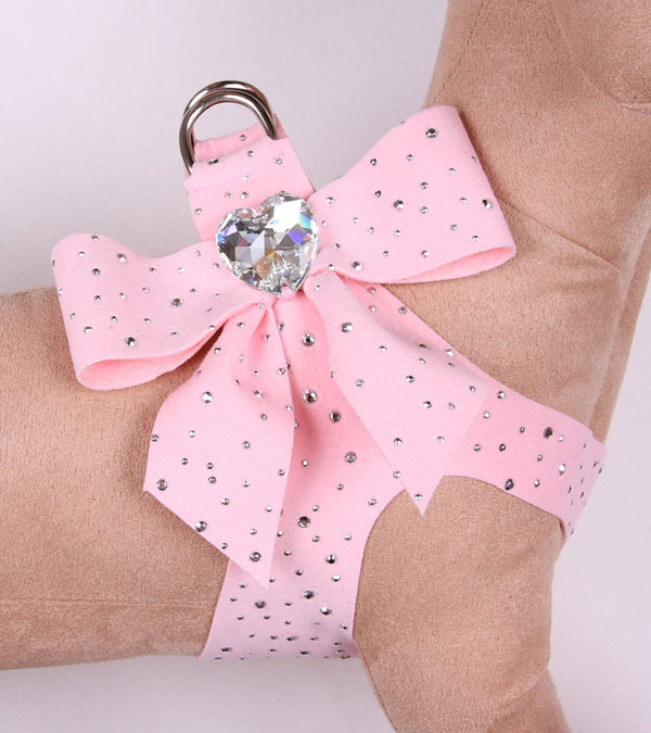 STARDUST TAIL-BOW STEP-IN SWAROVSKI CRYSTAL DOG HARNESS  - PUPPY PINK, Harness - Bones Bizzness