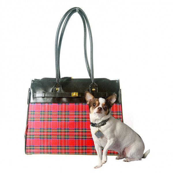 TARTAN MONACO DOG TOTE CARRIER, Carriers - Bones Bizzness