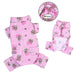 ADORABLE TEDDY BEAR LOVE FLANNEL DOG PJ'S - PINK, PAJAMAS - Bones Bizzness