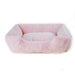 VP PETS PLUSH DOG BED - LIGHT PINK, Beds - Bones Bizzness