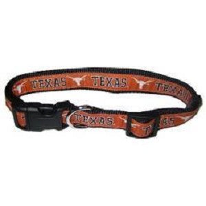 TEXAS LONGHORNS DOG COLLAR – RIBBON, NCAA - Bones Bizzness