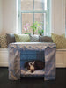 BLUE MOROCCAN TRELLIS DOG CRATE COVER, Crate Cover - Bones Bizzness