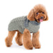 URBAN SCARF GREY CABLE DOG SWEATER, Sweaters - Bones Bizzness