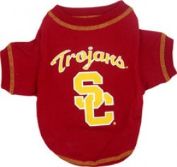 USC TROJANS DOG TEE SHIRT, NCAA - Bones Bizzness