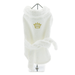 WHITE GOLD CROWN COTTON DOG BATHROBE, Groom - Bones Bizzness