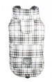 WHITE PLAID SHEARLING PUFFER VEST COAT, Coats - Bones Bizzness