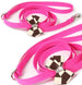 WINDSOR CHECK NOUVEAU BOW DOG LEASH (42 COLORS), SUSAN LANCI LEASHES - Bones Bizzness