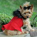 RED WOOL FUR TRIMMED DOG HARNESS & COAT W/ LEASH SET, Coats - Bones Bizzness